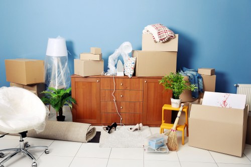 Decluttered room ready for a London move