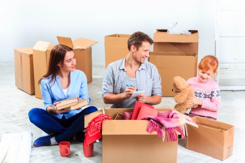 Secure piano transport equipment used for London removals